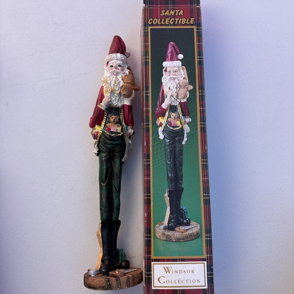 VTG Windsor Collection Pencil Santa Toy Figurine Christmas 11.5" With Box